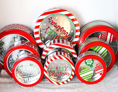 圣誕禮品鐵盒/外貿罐/馬口鐵圓罐/糖果罐/食品罐/廠家直銷